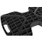 Reposapiés UNILUX Updown, ergonómico, inclinable, revestimiento antideslizante, L 430 x An 337 x Al 135/90 mm, PP &amp; silicona, negro