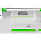Repose-poignets LEITZ® Ergo WOW pour claviers, ergonomique, réglable en hauteur sur 2 niveaux, L 437 x L 71 x H 21 mm, blanc/vert