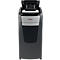 Rexel Optimum AutoFeed+ 600X papiervernietiger P4, volledig automatisch, deeltjes snijden 4 x 36 mm, 110 l, 600 vel snijcapaciteit, met rollen, zwart