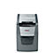 Gray paper shredder against a white background. "Rexel" and "Automatic" are visible.