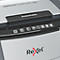 Close-up of a shredder with control elements and the Rexel logo. It displays an "Automatic" function.