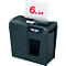 Rexel Secure X6 papiervernietiger P4, deeltjes snijden 4 x 40 mm, 10 l, 6 vel snijcapaciteit, anti-papierstoringstechnologie, zwart