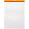 Rhodia Bloc No.18, 80 feuilles, DIN A4, 80 g/m², couverture cartonnée, agrafé, papier velin, certifié PEFC®, réglure à points, orange