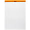 Rhodia Block No.18, 80 Blatt, DIN A4, 80 g/m², Kartoneinband, geheftet, Velinpapier, PEFC®-zertifiziert, liniert, mit Rand, orange