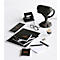Rhodia Block No.18, 80 feuilles, DIN A4, 80 g/m², couverture cartonnée, agrafé, papier velin, certifié PEFC®, ligné, avec marge, noir