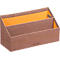 Rhodia Briefhalter, 2 Fächer, mit Trennwand, Kunstleder, 250 x 100 x 140 mm, rosenholz