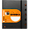 Rhodia ExaBook Notizblock, 80 Blatt, DIN A5+, 90 g/m², Doppelspiralbindung, Trennblätter, Lineal, Innentasche, liniert, mit Rahmen
