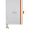 Rhodia Notizbuch Goalbook, 120 Blatt, DIN A5, 90 g/m², Hardcover, gepunktet, silber