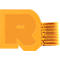 Rhodiarama Stifthalter, selbsthaftend, Gummischlaufe, 40 x 30 mm, orange