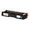 Schwarze Tintenpatrone mit orangefarbenen und cyanfarbenen Akzenten. Auf dem Etikett steht "Print Cartridge Cyan SP C252E".