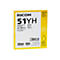 Gelbe Ricoh 51YH Druckpatronen-Verpackung mit Typbezeichnung und Barcodes auf weißem Hintergrund.