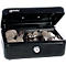 Rieffel Caissette à monnaie VT-GK 2, serrure à cylindre, tôle d'acier, L 207 x P 157 x H 77 mm, noir