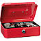 Rieffel Caissette à monnaie VT-GK 2, serrure à cylindre, tôle d'acier, L 207 x P 157 x H 77 mm, rouge
