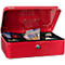 Rieffel Caissette à monnaie VT-GK 4, serrure à cylindre, tôle d'acier, L 300 x P 217 x H 100 mm, rouge