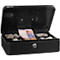 Rieffel Geldkassette VT-GK 3, Zylinderschloss, Stahlblech, B 262 x T 192 x H 82 mm, schwarz