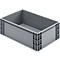 Ringoplast Euro Box bakkersbak, 43,5 l, voedselveilig, gesloten uitvoering, zonder deksel, L 600 x B 400 x H 223 mm, kunststof, grijs