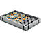 Ringoplast potinzet, voor potten &amp; eurokratten, 3 x 5, bovenzijde, voedselveilig, stapelbaar, B 365 x H 55 mm, kunststof, lichtgrijs