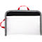 Ritssluiting FolderSys Bungee-Bag, A6, 0,20 mm, koord/lint/lussen, B 183 x H 128 mm, PVC-vrije folie, transparant-rood-grijs-zwart
