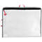 Ritszak FolderSys Bungee-Bag, A4, 0,20 mm, koord/lint/lussen, B 355 x H 275 mm, PVC-vrije folie, transparant-rood-grijs-zwart