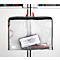 Ritszak FolderSys Bungee-Bag, A4, 0,20 mm, koord/lint/lussen, B 355 x H 275 mm, PVC-vrije folie, transparant-rood-grijs-zwart