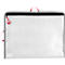 Ritszak FolderSys Bungee-Bag, A4, 0,20 mm, koord/lint/lussen, B 355 x H 275 mm, PVC-vrije folie, transparant-rood-grijs-zwart