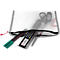 Ritszak FolderSys Bungee-Bag, A5, 0,20 mm, koord/lint/lussen, B 254 x H 200 mm, PVC-vrije folie, transparant-rood-grijs-zwart