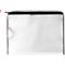 Ritszak FolderSys Bungee-Bag, A5, 0,20 mm, koord/lint/lussen, B 254 x H 200 mm, PVC-vrije folie, transparant-rood-grijs-zwart