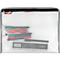 Ritszak FolderSys Bungee-Bag, A5, 0,20 mm, koord/lint/lussen, B 254 x H 200 mm, PVC-vrije folie, transparant-rood-grijs-zwart
