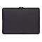 Dunkelgraue Laptoptasche mit ReiÃŸverschluss. Das Etui ist rechteckig und hat ein dezentes Logo auf der unteren rechten Seite.
