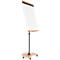 Rocada Natural Transformer flip-over, stalen bord, frame in houtlook, met wielen