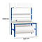 Rocholz Komplett-Packtisch I, inkl. Abrollvorrichtung und Schneidsystem, Arbeitsplatte B 2000 x T 800 mm, bis 100 kg