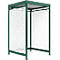 Rokersruimte Köln, Schäfer Shop Edition, staal, B 1510 x D 1510 x H 2510 mm, mosgroen RAL 6005