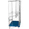 Rolcontainer 1600 met gesloten wanden - antidiefstal - kunststof rolplaat - 2 zijwandengentiaanblauw RAL 5010