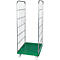 Rolcontainer, 2-zijdig, kunststof vloerplaat, 724 x 815 x 1850 mm, grijs (RAL 7032)