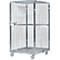 Rolcontainer - 3 gaaszijden en 1 gaasdeur - B 724 x D 810 x 1210 mm 