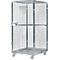 Rolcontainer - 3 gaaszijden en 1 gaasdeur - B 724 x D 810 x 1600 mm 