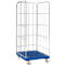 Rolcontainer, 3-zijdig, blauw RAL 5010