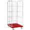 Rolcontainer, 3-zijdig, rood RAL 3000