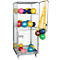 Rolcontainer, 5-zijdig, 2 deuren, met stalen grondplaat, 724 x 815 x 1800 mm