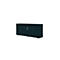 Roldeurkast, 2 ordnerhoogten, 1-delig, met middenwand, B 1600 mm, grafiet