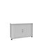 Roldeurkast, 2 ordnerhoogten, 1-delig, zonder middenwand, B 1200 mm, wit