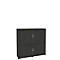Roldeurkast, 4 ordnerhoogten, 2-delig, met middenwand, B 1600 mm, grafiet