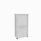 Roldeurkast, 4 ordnerhoogten, 2-delig, zonder middenwand, B 800 mm, wit