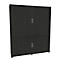 Roldeurkast, 5 ordnerhoogten, 2-delig, met middenwand, B 1600 mm, grafiet