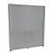 Roldeurkast, 5 ordnerhoogten, 2-delig, met middenwand, B 1600 mm, lichtgrijs