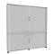 Roldeurkast, 5 ordnerhoogten, 2-delig, met middenwand, B 1800 mm, wit