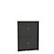 Roldeurkast, 6 ordnerhoogten, 2-delig, met middenwand, B 1600 mm, grafiet
