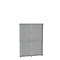 Roldeurkast, 6 ordnerhoogten, 2-delig, met middenwand, B 1600 mm, lichtgrijs