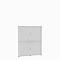 Roldeurkast, 6 ordnerhoogten, 2-delig, met middenwand, B 1800 mm, wit