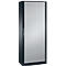 Roldeurkast ASISTO C 3000, 5 ordnerhoogten, B 800 mm, antraciet/aluminium zilver